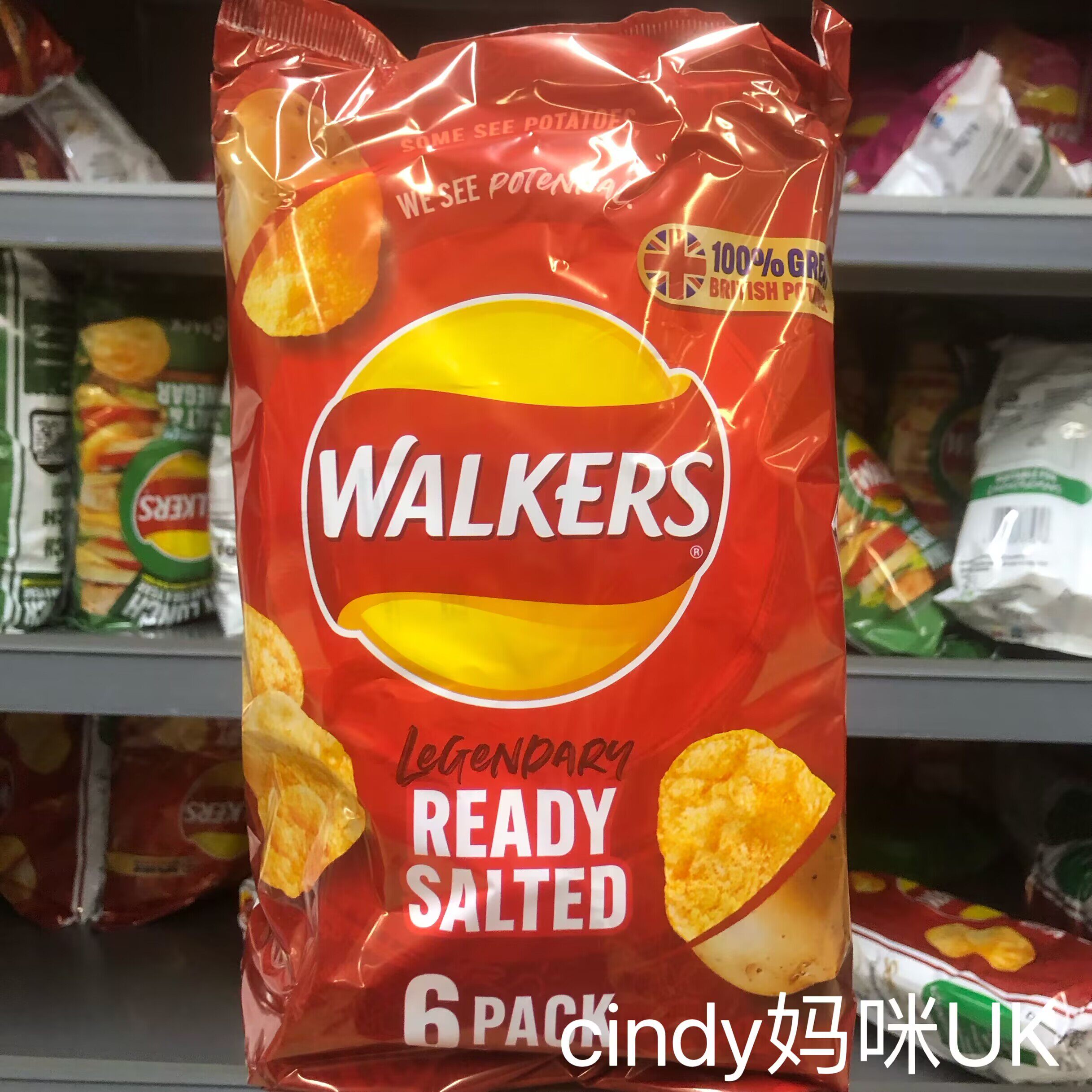 Original Walkers Crisps potato chips and Salt Vinegar from the UK in stock thumbnail 4