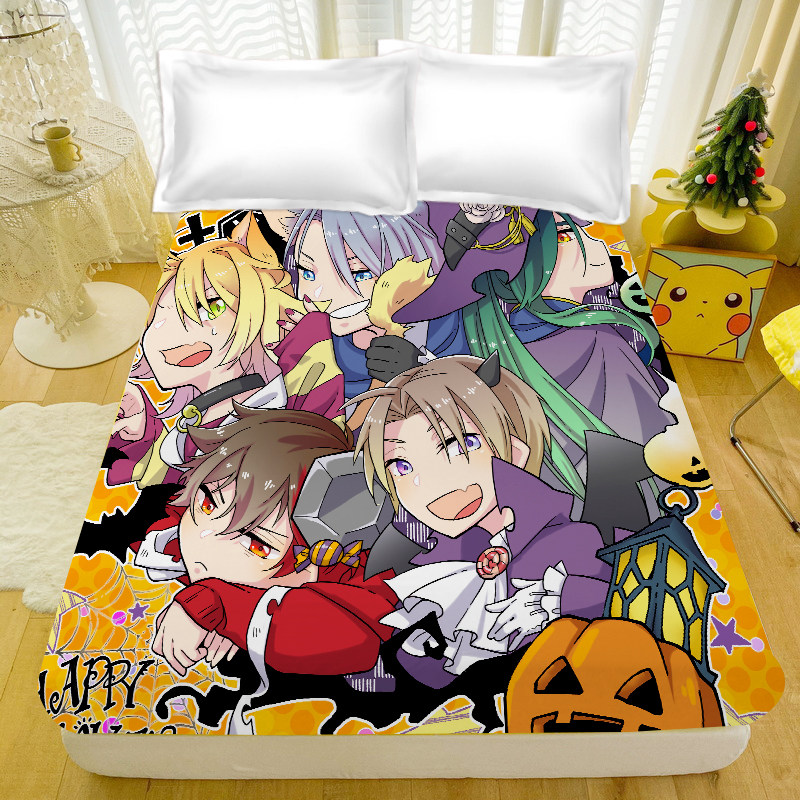 动漫刀剑乱舞印图床笠二次元男生学生宿舍家用床垫防尘防滑保护套