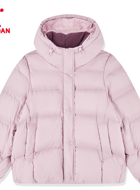 乔丹商场冬季加绒加厚鸭绒短款羽绒服2025新款外套QDLGM2254241B