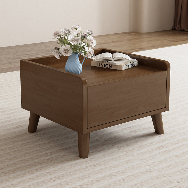 现代简约床头柜日式榻榻米地台小柜子经济型实木脚迷你收纳矮柜