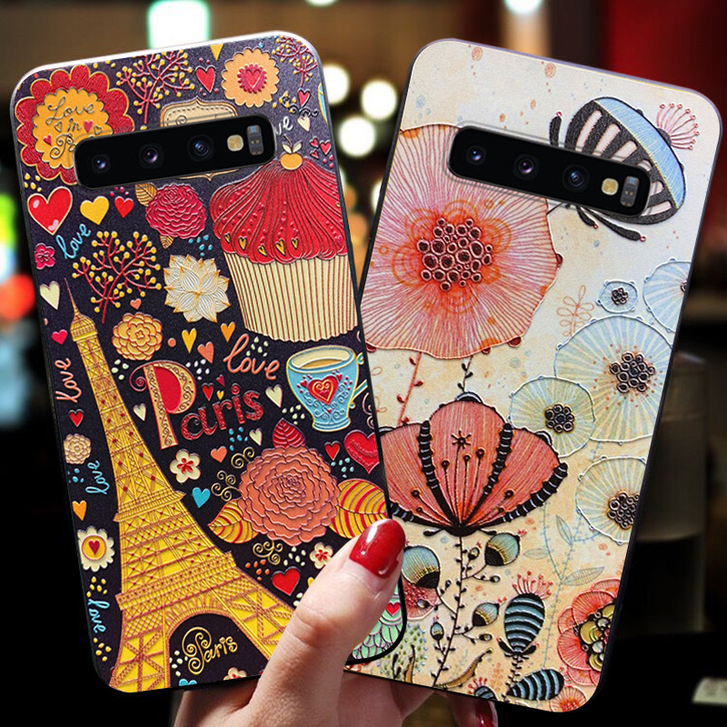 适用于三星s10手机壳硅胶s1o+保护套新款s10e男女个性创意plus防摔note10超薄磨砂十浮雕软壳潮牌note9网红新