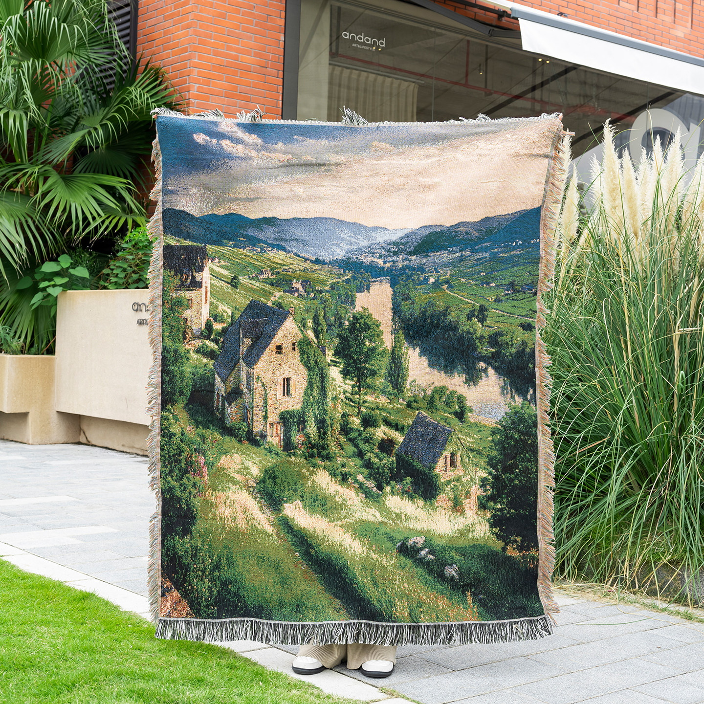 时光与布自然风景挂毯壁毯沙发毯流苏装饰画客厅卧室背景墙面挂饰,居家布艺,挂毯/壁毯,淘宝优惠券,粉丝福利购,淘宝优惠卷