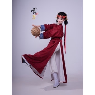 原创汉服正品中式复原唐圆领汉服可爱俏皮武侠风缺胯袍男女款国风