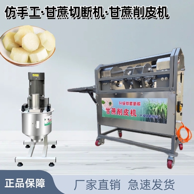 全自动甘蔗削皮机神器仿手工去皮机器甘蔗切段机切节机切断机商用