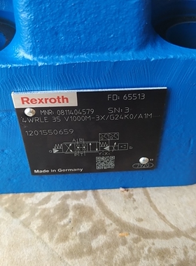 4WRLE35V1000M-3X/G24K0/A1M 力士乐高频阀，订货号，0811404579