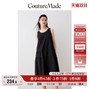 圆领无袖 新款 A摆简约百搭气质宽松日系 Moda奥莱连衣裙夏季 Vero