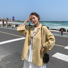 气质单件上衣西服 宽松韩国学生小香风洋气春秋时尚 西装 外套女韩版