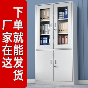 资料档案柜办公铁皮文件柜分层架靠墙财务凭证带锁用收纳储物柜