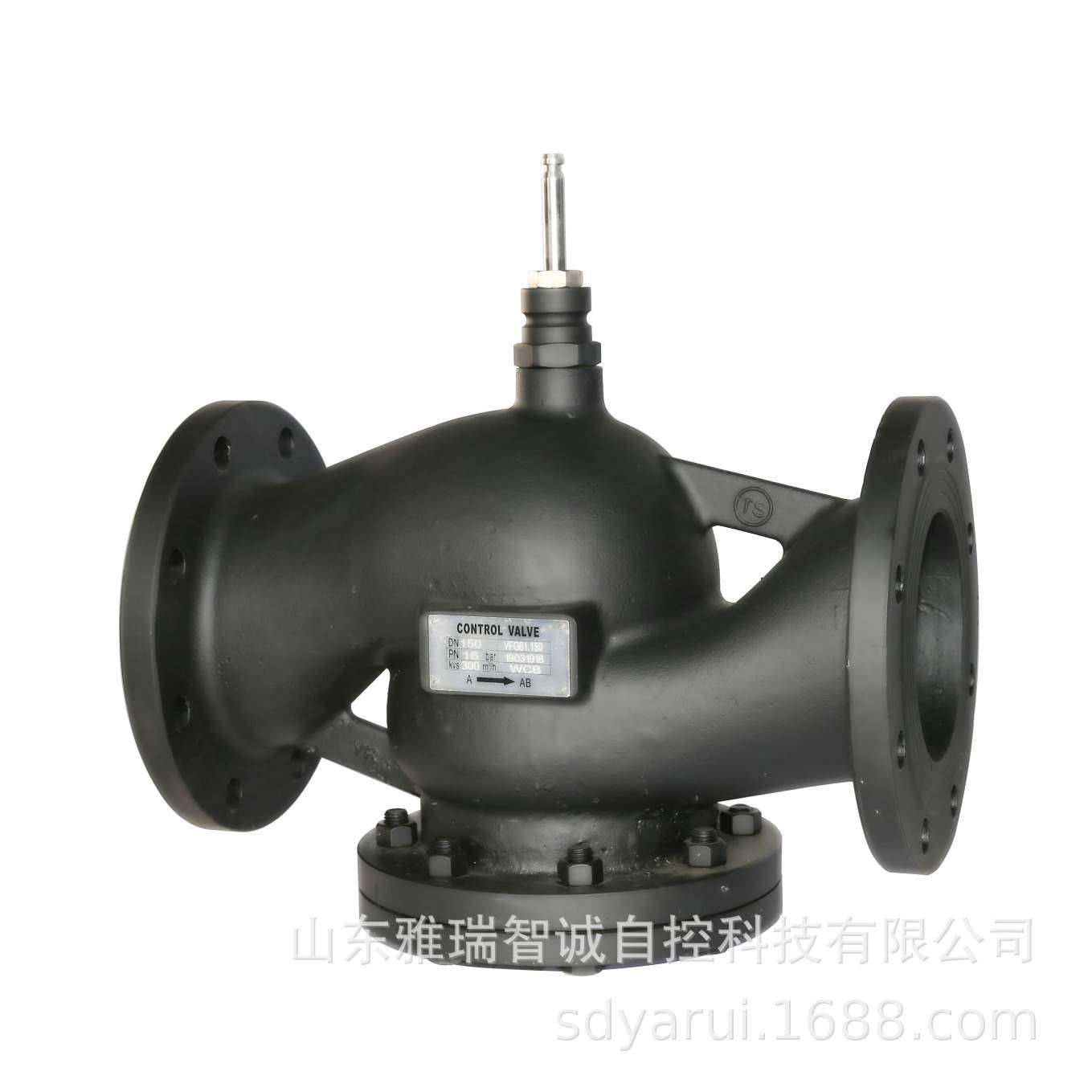 厂家国产电动调节阀铸钢暖通温控阀流量温度控制阀智能控制器