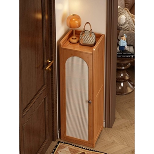 家用入户门口鞋柜大容量简约窄款多层立式小鞋柜楼道鞋架独立透气