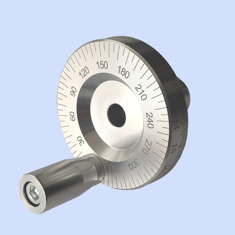 SL63-10旋转手轮手轮手柄带摇把铝合金带刻度