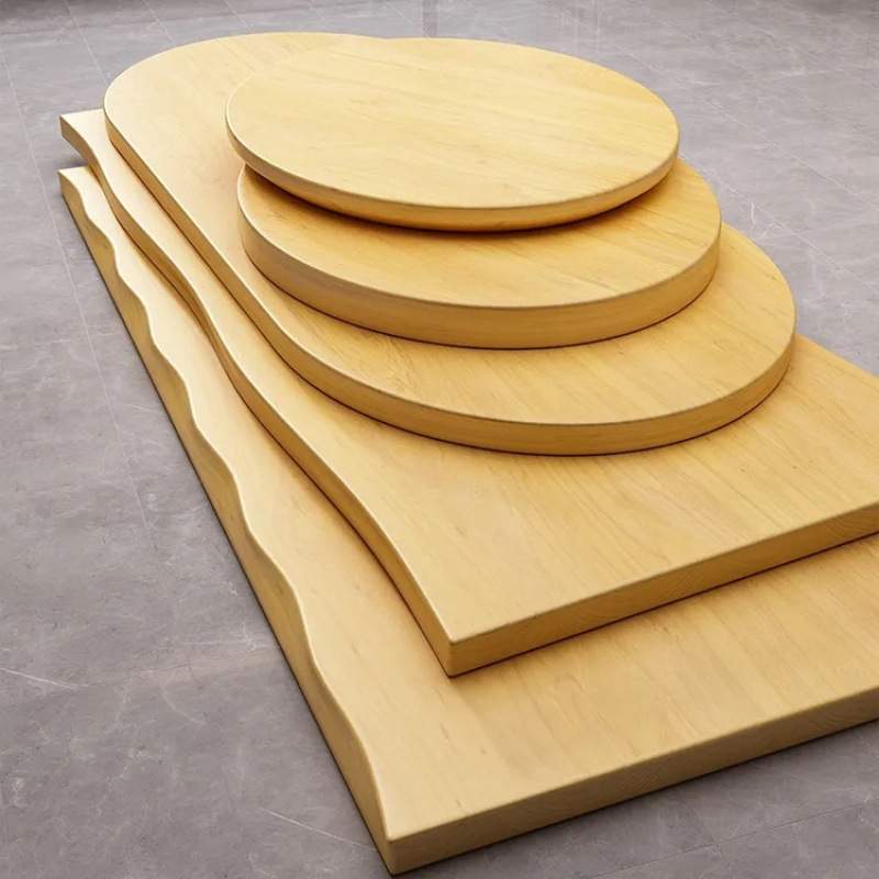 松木板桌面板胡桃色隔板置物架网红古风长方形桌面板实木板厂