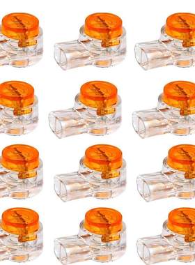 BUYGOO 200PCS 防水凝胶填充橙色透明按钮线连接器 UY 对接拼