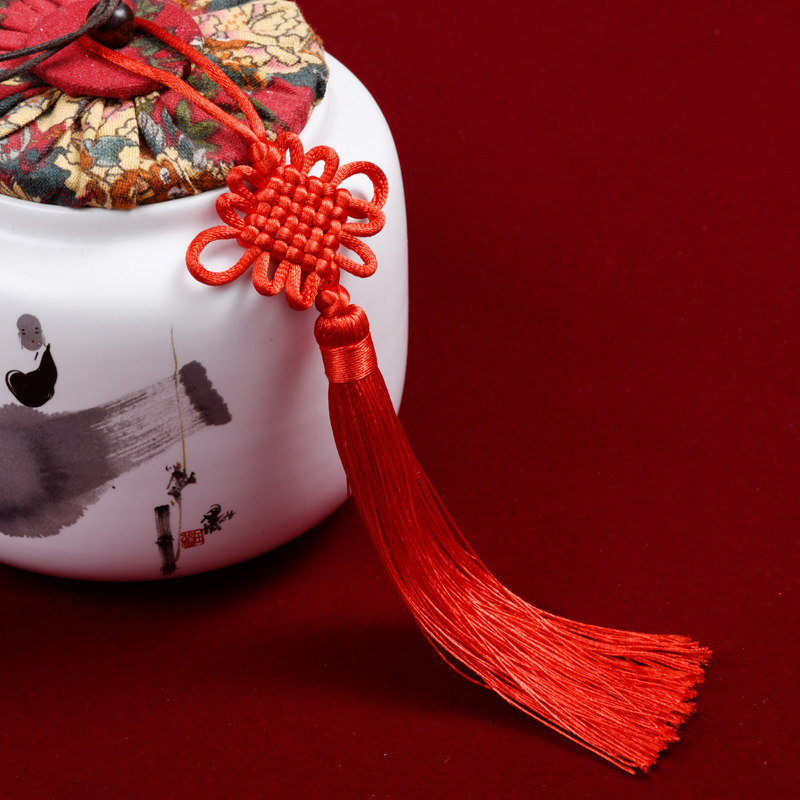中国结挂件小号装饰古风灯笼绿植小吊穗春节日喜庆大红色流苏穗子