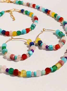 链宝石耳环自由锁骨夏日套装13