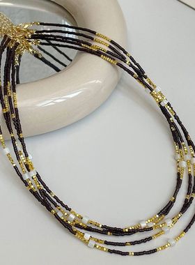 珠碎新款链颈链小米项链串珠锁骨