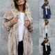 winter warm medium Women top autumn double long side coat