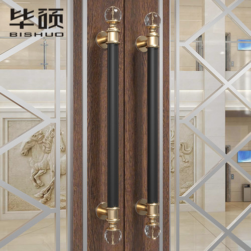 中式水晶水晶玻璃门拉手大门把手
