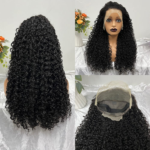 非洲小卷13*4 pixie curly 真人假发蓬松中长卷蕾丝假发头套