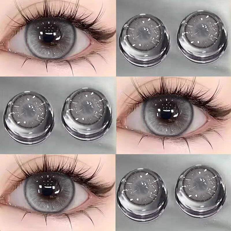 美瞳日抛10片装混血感椰林气泡灰色小大直径女隐形眼镜官方正品