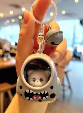 卡通发光背包小猫小熊小夜灯钥匙扣创意学生书包挂饰六一礼物