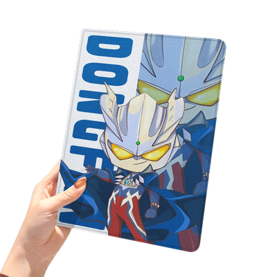 Q版奥特曼ipad10保护套pro2024款11寸5苹果air6平板mini7壳4迷你3适用2三折1带笔槽2018九8第9代2020男生泽塔