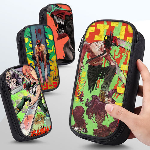 电锯人笔袋小学生网红爆款铅笔盒2026年新款文具袋初中生大容量超火笔盒学生专用文具盒儿童男生男孩周边女孩