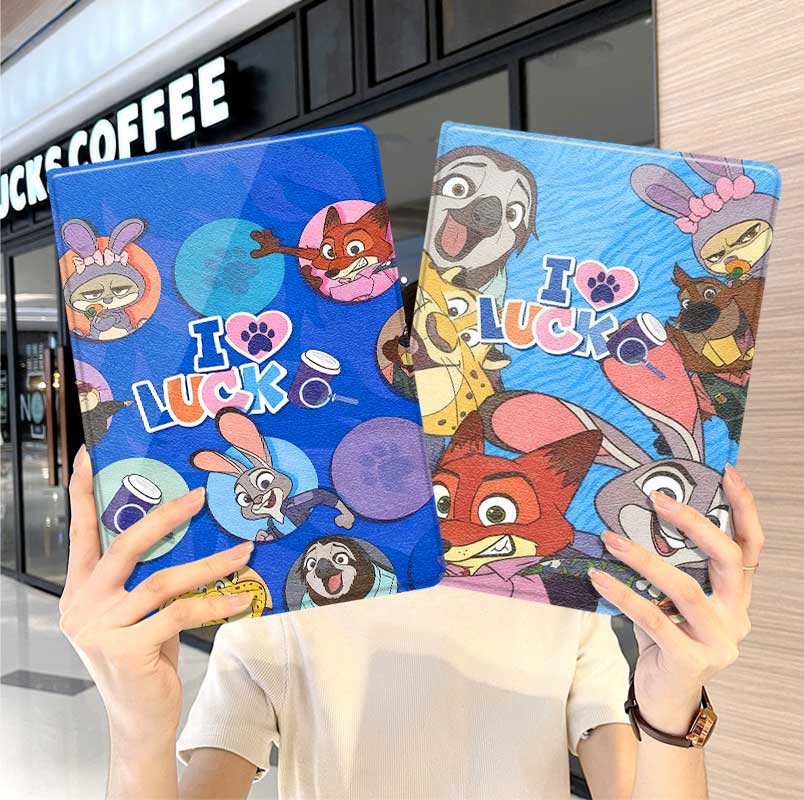 疯狂动物城ipad10保护套pro2024款11寸5苹果air7平板mini6壳4迷你3适用2三折2020带笔槽8第9代2021男女生2018 - 封面