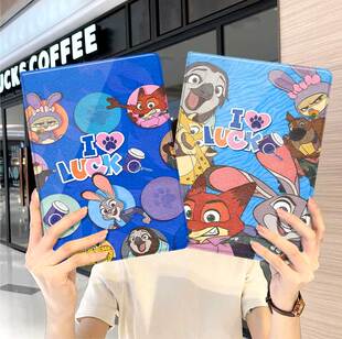 疯狂动物城ipad10保护套pro2024款11寸5苹果air7平板mini6壳4迷你3适用2三折2020带笔槽8第9代2021男女生2018