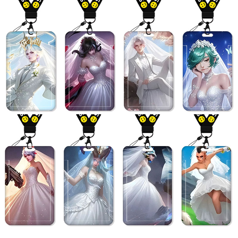 王者荣耀搞怪婚纱卡套饭卡校园卡身份证保护套公交卡学生水卡证件小卡片套工作证工牌证件套校牌挂绳沙雕抽象