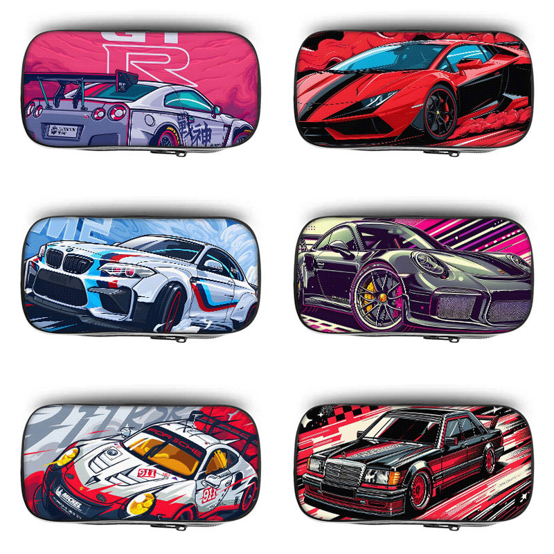 JDW极品飞车笔袋小学生铅笔盒2026新款超火文具袋初中生笔盒学生文具盒儿童网红爆款男女生男孩款大容量跑车