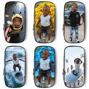 非洲十二少抽象版笔袋搞怪小学生铅笔盒2026新款超火文具袋初中生笔盒学生文具盒儿童网红爆款猎奇男生男孩款