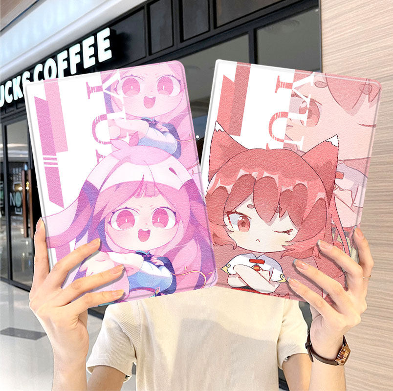 猫之茗茉莉龙井ipad10保护套pro2024款11寸苹果air6平板mini5壳3迷你4适用1三折2带笔槽2018十7第9代8九2022