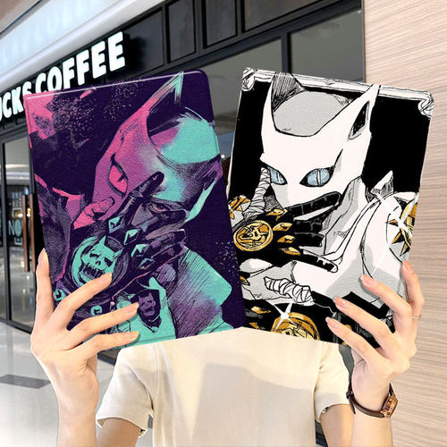 jojo奇妙冒险ipad10保护套pro2024款11寸5苹果air7平板mini6壳4迷你3适用2三折1带笔槽2018九8第9代2020周边