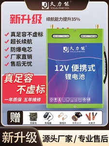 12v锂电池大容量60ah100A锂电瓶超轻大功率120安180a户外锂电瓶电