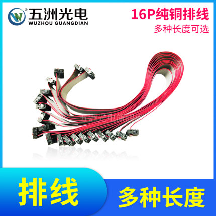 五洲光电LED显示屏16P长排线 单元板成品排线1根 可选长度