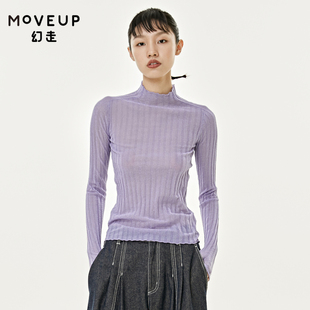 商场同款 小高领设计师针织衫 MOVEUP幻走2022春季 修身 女 新款