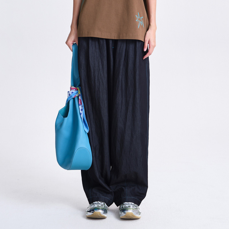 MOVEUP幻走2026春季新款.FUN系列松紧腰抽绳贴袋织唛休闲直筒裤女,女装/女士精品,休闲裤,淘宝优惠券,粉丝福利购,淘宝优惠卷