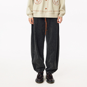 .FUN系列纯棉彩色腰绳收脚休闲直筒裤 MOVEUP幻走2024冬季 新款 女