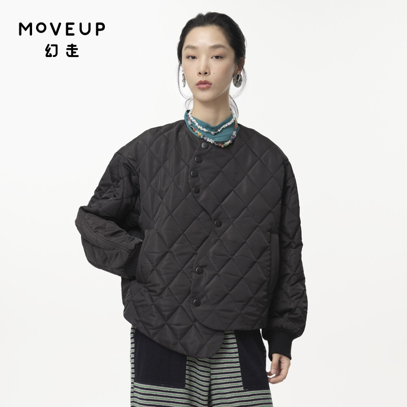 圆领 不规则门襟 落差下摆