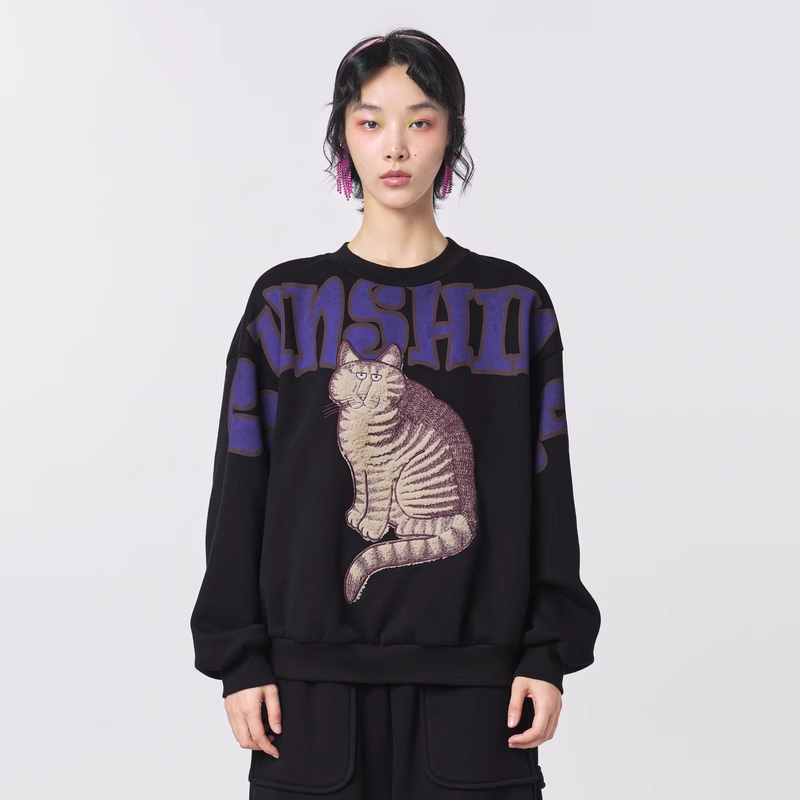 Moveup宽松设计师冬季绣花