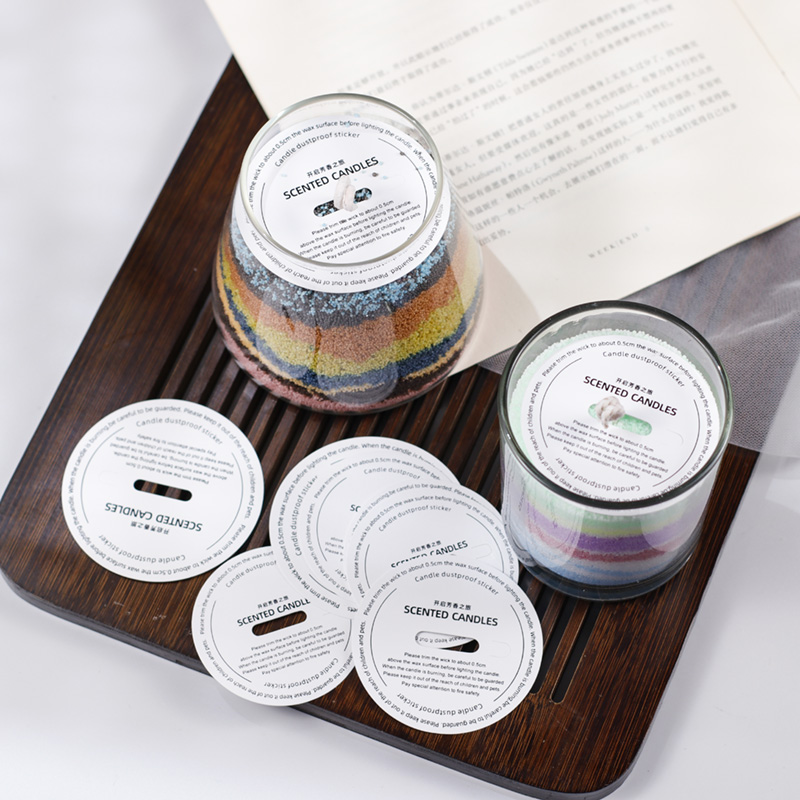 美沐儿白卡字母香薰蜡烛防尘圆垫