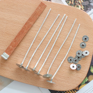 美沐儿 diy专用大豆蜡粗蜡芯 香薰蜡烛diy棉线带铁托灯芯木质蜡芯