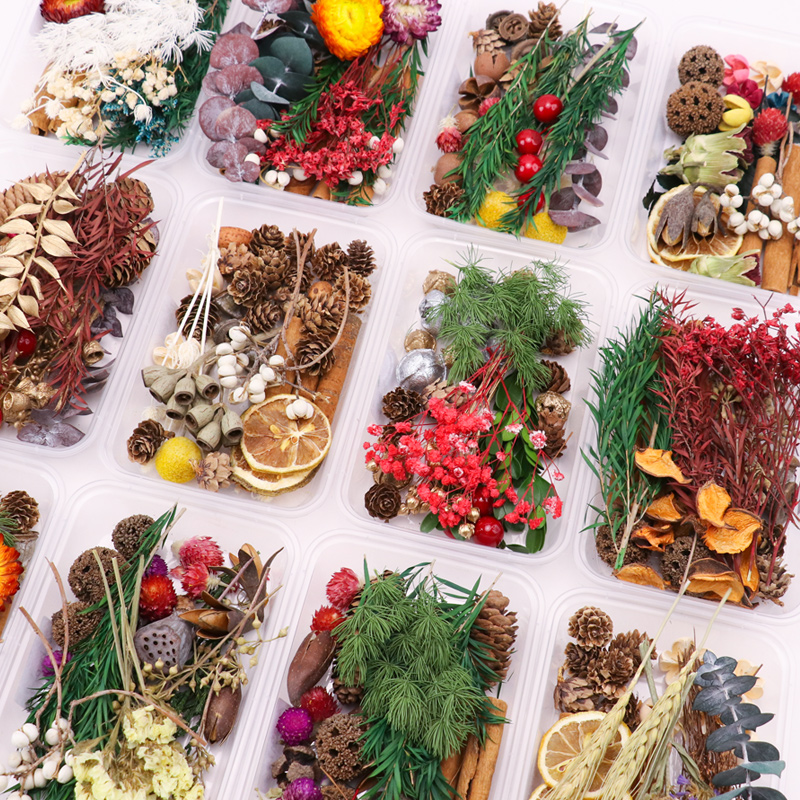 混装干果干花diy材料包天然植物果实装饰小摆件ins风复古拍照道具