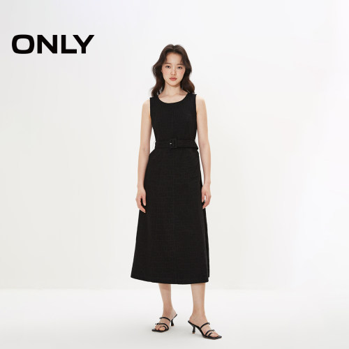ONLY收腰A字中长款连衣裙