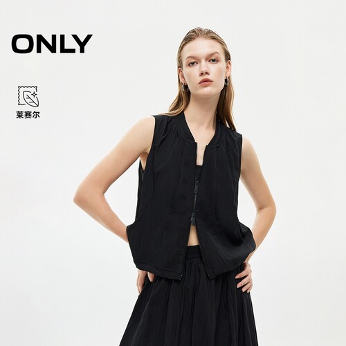 ONLY双向拉链无袖背心
