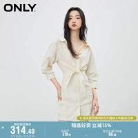 ONLY奥莱春夏新款时尚显瘦假两件五分袖衬衫连衣裙