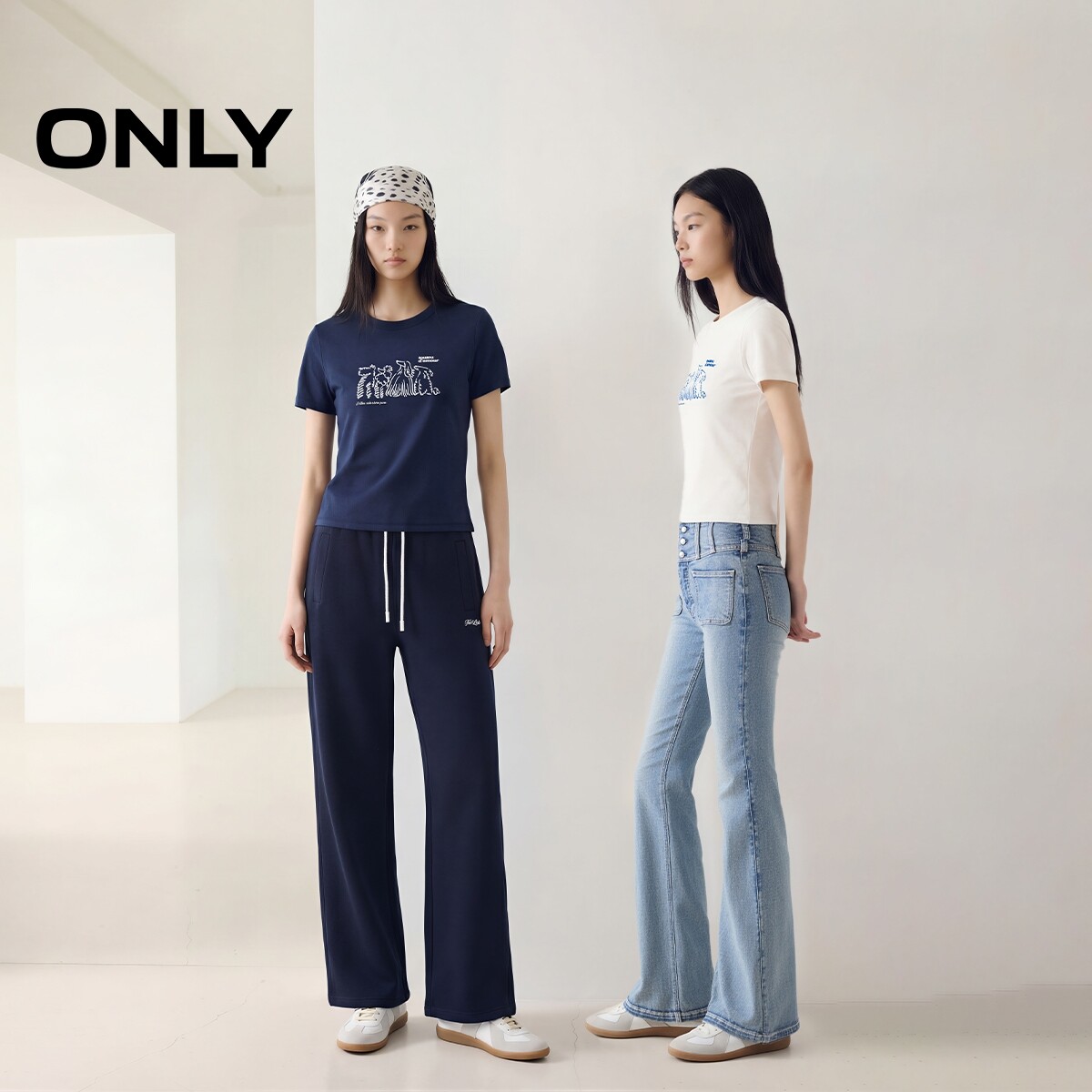 ONLY俏皮小狗印花短袖T恤图片