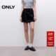 牛仔裤 ONLY2025夏季 女 不对称斜襟高腰显瘦A字裤 裙短裤 新款 个性