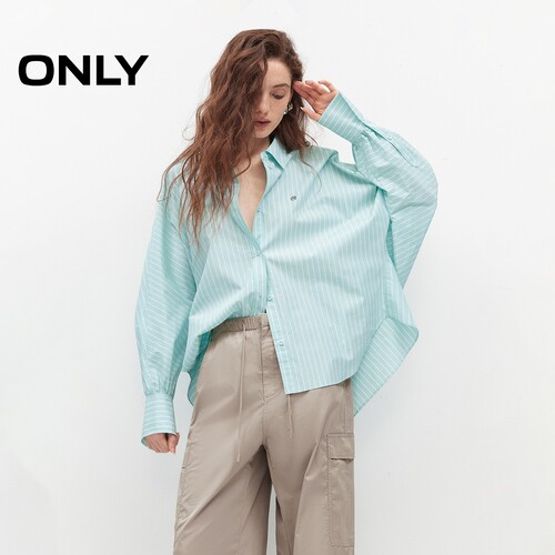 ONLY通勤气质宽松藏肉衬衫